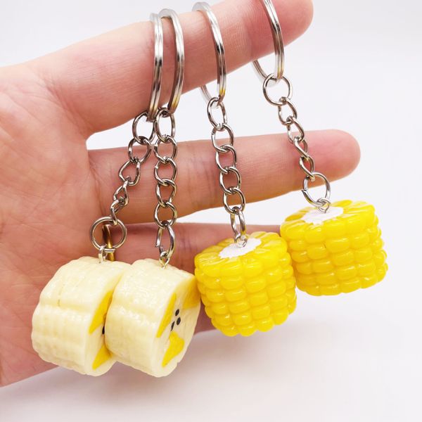 creative simulation food keychain pendant cartoon corn banana resin car bag keychains jewelry gift accessories in bulk, Silver
creative simulation food keychain pendant cartoon corn banana resin car bag keychains jewelry gift accessories in bulk, Silver