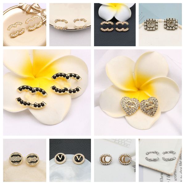 designer earrings stud gold plated jewelry for women earings letter diamonds earring fashion jewelry accessories gifts, Golden;silver
designer earrings stud gold plated jewelry for women earings letter diamonds earring fashion jewelry accessories gifts, Golden;silver