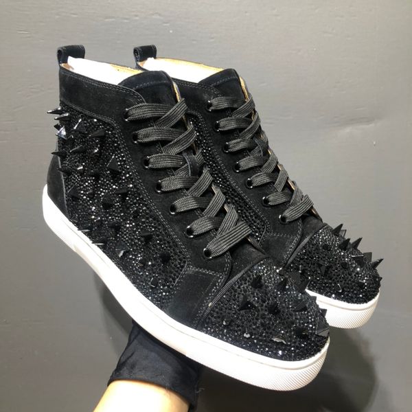 black rivets flat blingbling rhinestone classic fashion shoes high dress wear formal evening party footwear casual sneaker shoes c1530
black rivets flat blingbling rhinestone classic fashion shoes high dress wear formal evening party footwear casual sneaker shoes c1530
