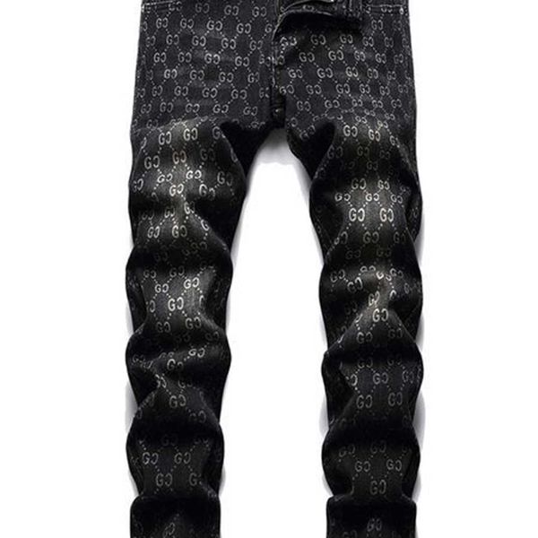 blue slim print men's jeans pantalons pour hommes 2022 autumn micro-elastic trendy denim pants vaqueros de los hombres pantalones para, Black
blue slim print men's jeans pantalons pour hommes 2022 autumn micro-elastic trendy denim pants vaqueros de los hombres pantalones para, Black