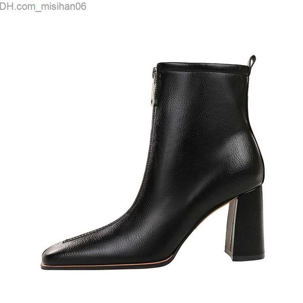 dress shoes bigtree elegant women's ankle boots high boots pu leather boots square toe thick boots zipper boots women's autumn win, Black
dress shoes bigtree elegant women's ankle boots high boots pu leather boots square toe thick boots zipper boots women's autumn win, Black