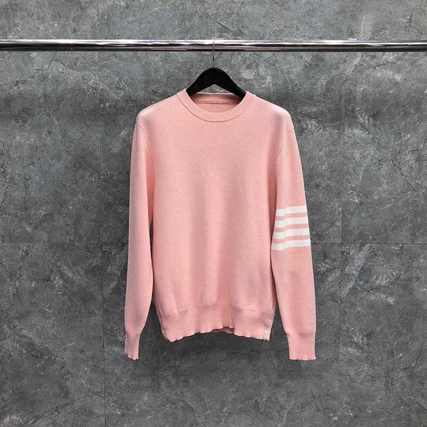 tb thom sweater autunm winter men's sweaters fashion brand coats classic cotton 4-bar stripes crewneck pullover pink tb sweaters, White;black
tb thom sweater autunm winter men's sweaters fashion brand coats classic cotton 4-bar stripes crewneck pullover pink tb sweaters, White;black