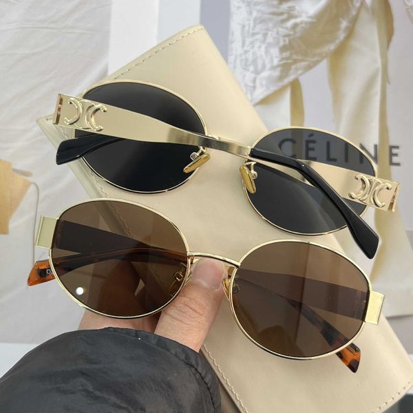 lisa's same triumphal arch women's american oval metal sunglasses men's fashion 2023 new, White;black
lisa's same triumphal arch women's american oval metal sunglasses men's fashion 2023 new, White;black