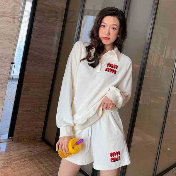 two piece dress designer spring new popl collar button embroidery letter towel sportswear shorts set women y59s, White
two piece dress designer spring new popl collar button embroidery letter towel sportswear shorts set women y59s, White
