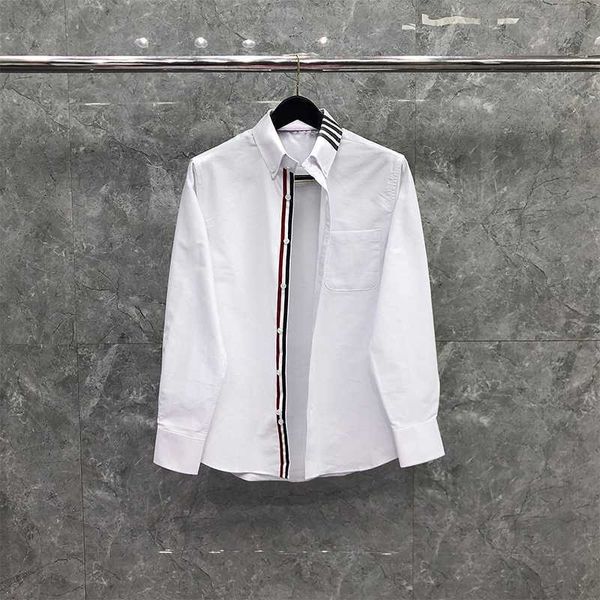 tb thom men's spring autunm fashion brand women pure cotton gray stripe collar blouses casual oxford harajuku shirt, White;black
tb thom men's spring autunm fashion brand women pure cotton gray stripe collar blouses casual oxford harajuku shirt, White;black