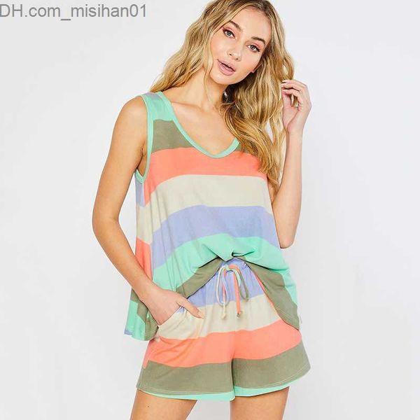 women's sleep lounge women's pajamas summer short sleeved pajamas soft and comfortable pajama set stripe printed women's paja
women's sleep lounge women's pajamas summer short sleeved pajamas soft and comfortable pajama set stripe printed women's paja