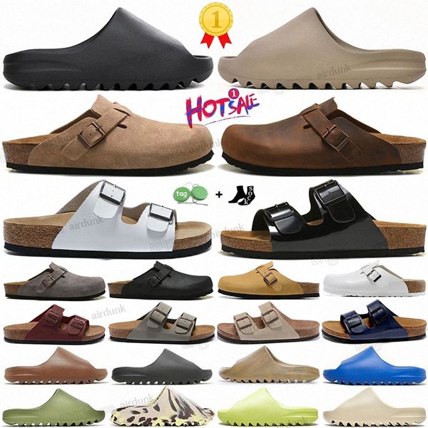 Image of slides slippers clogs slider sandals onyx pure ochre bone resin clog sand designer for men women sandalias summer leather slide rubber slipper beach fashion boston