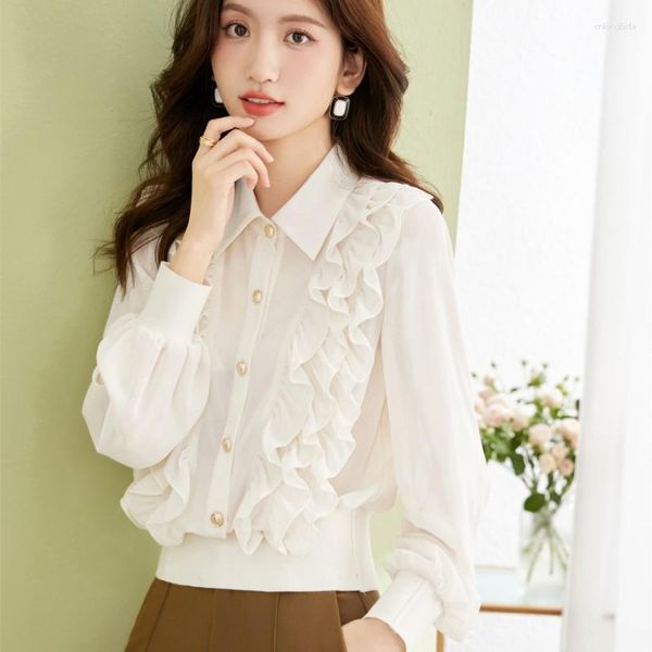 women's blouses spring white color chiffon women blouse full sleeves loose casual ruffles patchwork lady size xxl shirt clothes
women's blouses spring white color chiffon women blouse full sleeves loose casual ruffles patchwork lady size xxl shirt clothes