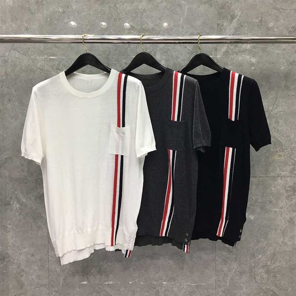 tb thom men t-shirt summer korean design women classic cotton vertical stripes knit blouse harajuku casual oversized t-shirt, White
tb thom men t-shirt summer korean design women classic cotton vertical stripes knit blouse harajuku casual oversized t-shirt, White