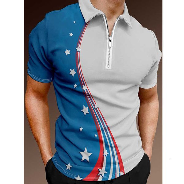 autumn new men's polo shirt casual short sleeve lapel t-shirt 3d printing zipper, White;black
autumn new men's polo shirt casual short sleeve lapel t-shirt 3d printing zipper, White;black