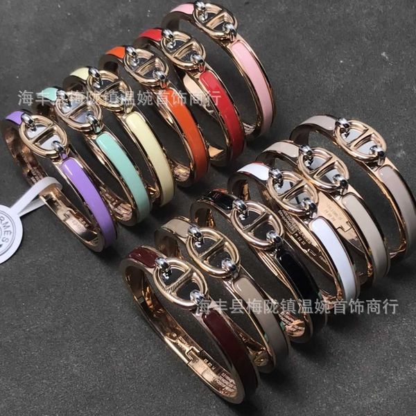 designer hemrres bracelet seiko high edition pig nose 18k rose gold h love home enamel drop glue live broadcast direct uvg7, Black
designer hemrres bracelet seiko high edition pig nose 18k rose gold h love home enamel drop glue live broadcast direct uvg7, Black