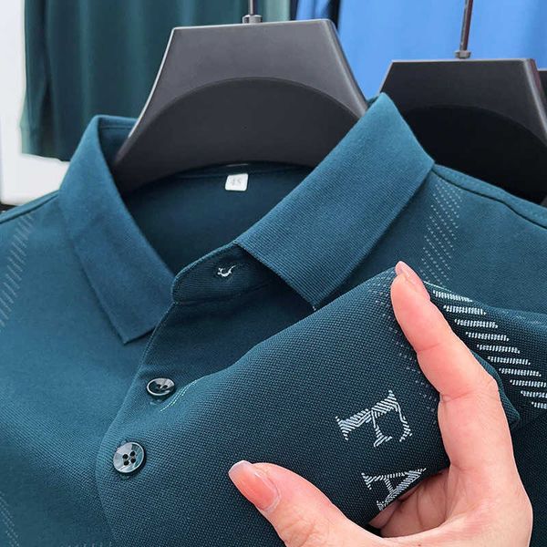 high end paul spring men's long sleeve t-shirt with polo collar middle aged dad's cotton business casual bottom shirt for men, White;black
high end paul spring men's long sleeve t-shirt with polo collar middle aged dad's cotton business casual bottom shirt for men, White;black