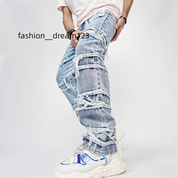 2023 ins trend new cotton vintage stretch casual jeans loose pants men's american fashion high street wide leg pants, Blue
2023 ins trend new cotton vintage stretch casual jeans loose pants men's american fashion high street wide leg pants, Blue