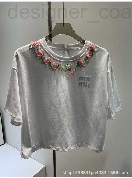 women's t-shirt designer new style 2022 summer miao family handmade beaded neckline flower design loose short t-shirt sleeve do53, White
women's t-shirt designer new style 2022 summer miao family handmade beaded neckline flower design loose short t-shirt sleeve do53, White