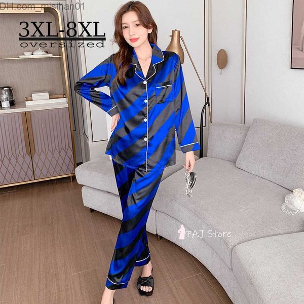 women's sleep lounge women's silk pajamas summer two-piece set of long sleeved satin pajamas beer size evening dress 3xl-8xl home
women's sleep lounge women's silk pajamas summer two-piece set of long sleeved satin pajamas beer size evening dress 3xl-8xl home