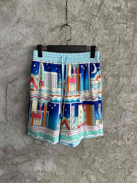 2023 summer new men's silk shorts light luxury brand quality design city pattern printed shorts, White;black
2023 summer new men's silk shorts light luxury brand quality design city pattern printed shorts, White;black