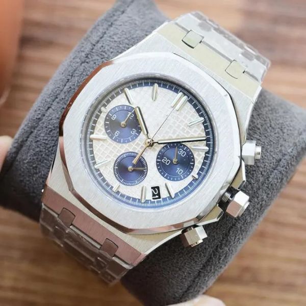men watches 42mm royal multi-function dial manual scanning quartz movement chronograph stainless steel fashion men's wristwatch montre, Slivery;golden
men watches 42mm royal multi-function dial manual scanning quartz movement chronograph stainless steel fashion men's wristwatch montre, Slivery;golden