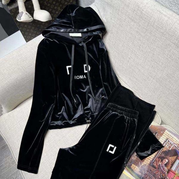 fashion hoodie set womens hooded sweater designer tracksuits embroidered letters velvet trousers suit women luxury brand two piece set, Gray
fashion hoodie set womens hooded sweater designer tracksuits embroidered letters velvet trousers suit women luxury brand two piece set, Gray