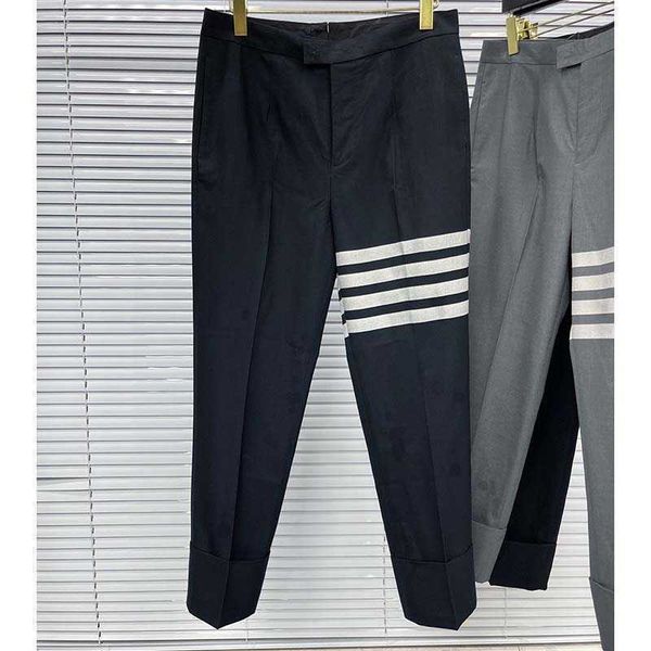 men's pants tb thom autumn stripes pants men classic business elastic suit pants waist slim formal grey casual trousers, Black
men's pants tb thom autumn stripes pants men classic business elastic suit pants waist slim formal grey casual trousers, Black
