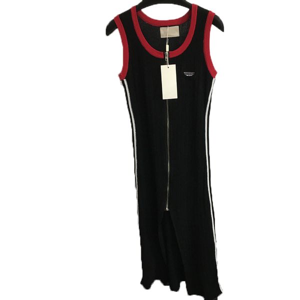 fashion knit dress high split designer dress summer sleeveless girls dress trendy zipper designer long skirts, Black
fashion knit dress high split designer dress summer sleeveless girls dress trendy zipper designer long skirts, Black