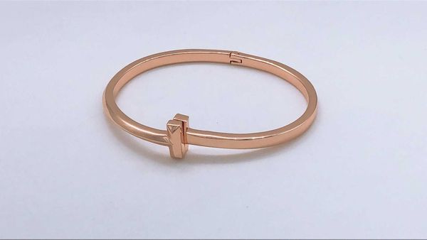 counter quality low price jewelry korean engraved 18k gold titanium steel women's tiffay classic bracelet without diamond with logo, Black
counter quality low price jewelry korean engraved 18k gold titanium steel women's tiffay classic bracelet without diamond with logo, Black