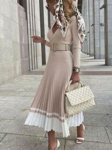 basic casual dresses elegant knitted a-line patchwork sweater dress women casual v-neck high waist pleated dress female thick vintage party, Black;gray
basic casual dresses elegant knitted a-line patchwork sweater dress women casual v-neck high waist pleated dress female thick vintage party, Black;gray