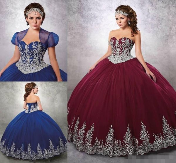 burgundy beaded ball gown quinceanera dresses sweetheart neckline appliques prom gowns with jacket tulle laceup back sweet 16 dre1711952, Blue;red
burgundy beaded ball gown quinceanera dresses sweetheart neckline appliques prom gowns with jacket tulle laceup back sweet 16 dre1711952, Blue;red