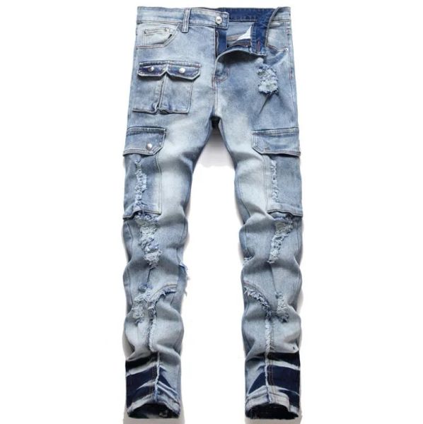 2023 jeans mens designer jeans for mens pants man rock revival jeans biker pants man pant hip hop denim, Blue
2023 jeans mens designer jeans for mens pants man rock revival jeans biker pants man pant hip hop denim, Blue