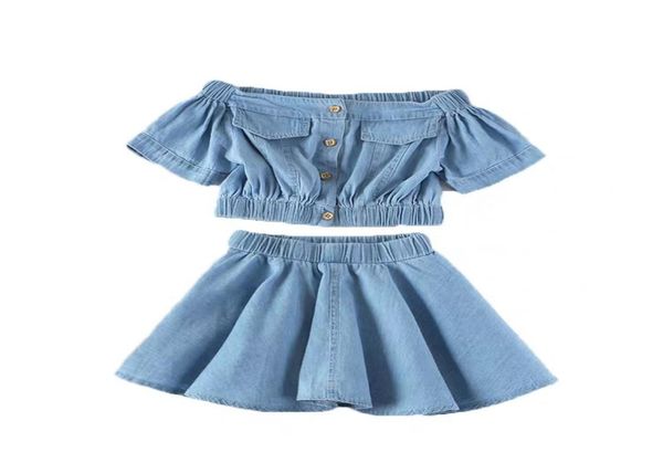 girls clothes 2020 new fashion demim children clothing set short sleeve shirts skirt 2pcs summer toddler kids costume suits8743532, White
girls clothes 2020 new fashion demim children clothing set short sleeve shirts skirt 2pcs summer toddler kids costume suits8743532, White
