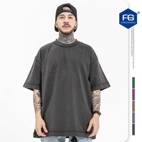 fgss men's wear | spring/summer high street wash 270g reversed craft loose large solid shoulder drop short sleeve t-shirt, White;black
fgss men's wear | spring/summer high street wash 270g reversed craft loose large solid shoulder drop short sleeve t-shirt, White;black