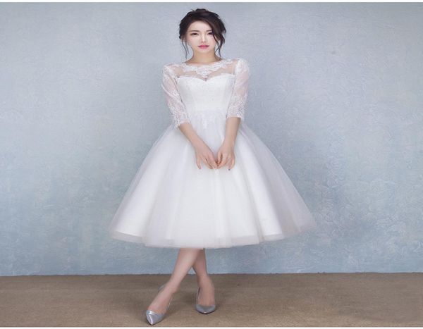 vestido de festa beach midi wedding dresses with 34 long sleeves 2020 tea length bride dress1572952, White
vestido de festa beach midi wedding dresses with 34 long sleeves 2020 tea length bride dress1572952, White