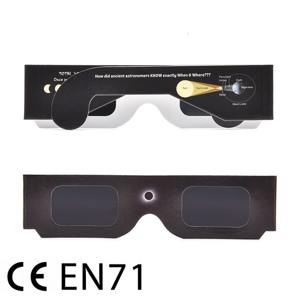 

vr ar accessorise 100pcs lot certified safe 3d paper solar glasses lentes vr eclipse viewing 230706