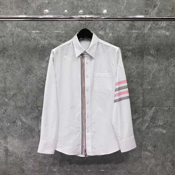 tb thom shirts women slim white long sleeve casual shirt button striped cotton oxford solid business style men's clothing, White;black
tb thom shirts women slim white long sleeve casual shirt button striped cotton oxford solid business style men's clothing, White;black