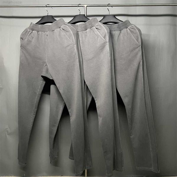 men's pants washed and worn split slacks high street sports trousers women grey 100% cotton slit hem casual pantsh46041al, Black
men's pants washed and worn split slacks high street sports trousers women grey 100% cotton slit hem casual pantsh46041al, Black