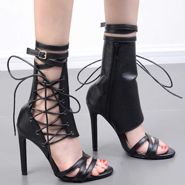 sandals summer design hollow out cross-tied lace up sandals boots peep toe zip ankle buckle strap stiletto heels shoes 230417, Black
sandals summer design hollow out cross-tied lace up sandals boots peep toe zip ankle buckle strap stiletto heels shoes 230417, Black