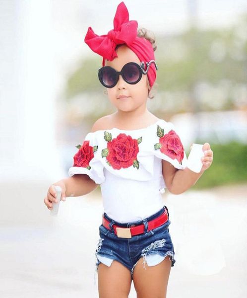 toddler summer baby kids girls clothes 3d flower print sleeveless ruffle round neck pullover tshirts denim hole pants 2pc cotton 6327690, White
toddler summer baby kids girls clothes 3d flower print sleeveless ruffle round neck pullover tshirts denim hole pants 2pc cotton 6327690, White