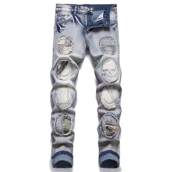 trendy high street mens jeans pants fashion designer blue hole washed casual fit straight leg pant youth rivet print patch black jean embroi
trendy high street mens jeans pants fashion designer blue hole washed casual fit straight leg pant youth rivet print patch black jean embroi