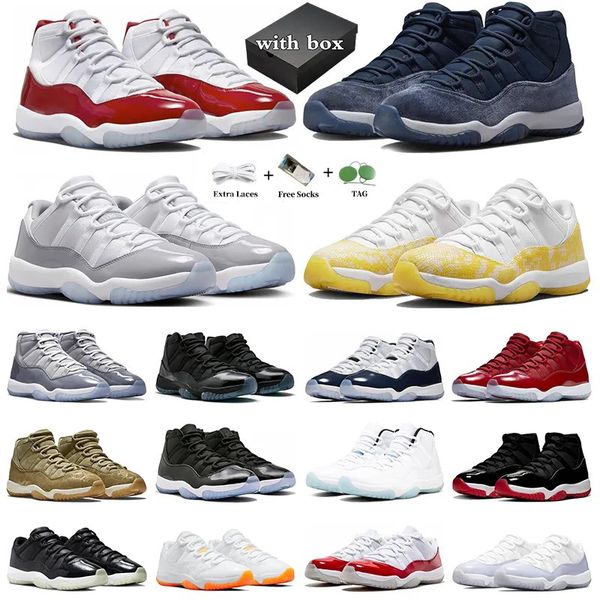 with box 11 cherry 11s basketball shoes men women cement grey yellow snakeskin midnight navy pure violet cap and gown jumpman 11 sports snea
with box 11 cherry 11s basketball shoes men women cement grey yellow snakeskin midnight navy pure violet cap and gown jumpman 11 sports snea