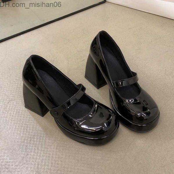 dress shoes fashion casual women's high heels 2023 new spring autumn retro solid color thick heels mary jane small leather shoes women, Black
dress shoes fashion casual women's high heels 2023 new spring autumn retro solid color thick heels mary jane small leather shoes women, Black