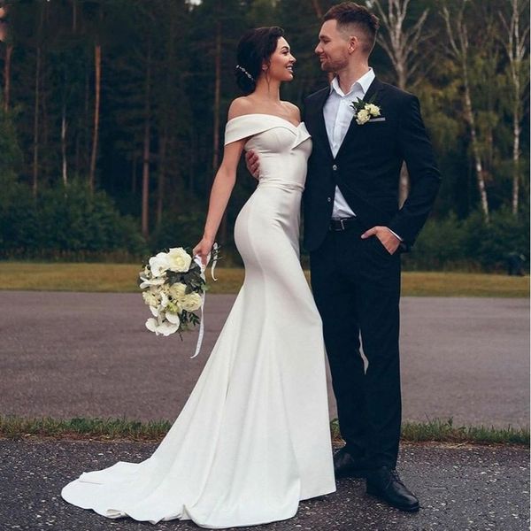 novias elegant v-neck mermaid wedding dresses off the shoulder backless bridal gowns sweep train vestidos de novia, White
novias elegant v-neck mermaid wedding dresses off the shoulder backless bridal gowns sweep train vestidos de novia, White