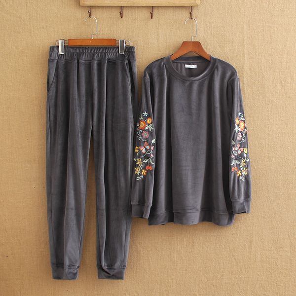 women's plus size pants springsummer sports casual set large embryo gold velvet two piece 230705, Black
women's plus size pants springsummer sports casual set large embryo gold velvet two piece 230705, Black