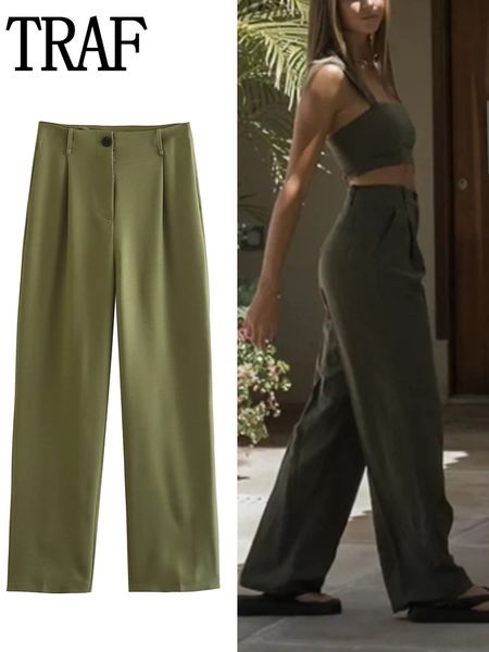 women's two piece pants traf green for women high waist wide woman summer streetwear baggy spring 2023 casual suit trousers 230705, White
women's two piece pants traf green for women high waist wide woman summer streetwear baggy spring 2023 casual suit trousers 230705, White