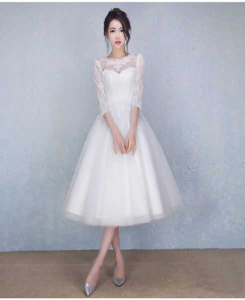 vestido de festa beach midi wedding dresses with 34 long sleeves 2020 tea length bride dress1094527, White
vestido de festa beach midi wedding dresses with 34 long sleeves 2020 tea length bride dress1094527, White