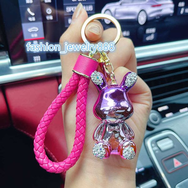 cartoon inlaid diamond gradient rabbit keychain creative cute couple car keys couple bag pendant, Silver
cartoon inlaid diamond gradient rabbit keychain creative cute couple car keys couple bag pendant, Silver