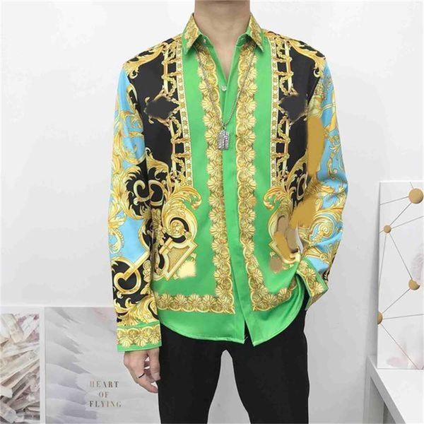 2021 fashion designer slim shirt for men 3d medusas black gold floral print men's dress long sleeve business casual 8kjd g533, White;black
2021 fashion designer slim shirt for men 3d medusas black gold floral print men's dress long sleeve business casual 8kjd g533, White;black
