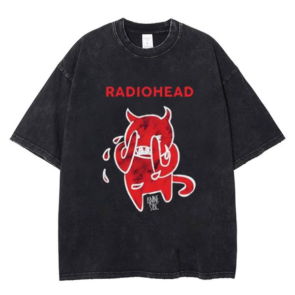 men's t-shirts summer vintage men t-shirts radiohead print tshirt 100% cotton washed vast hip hop streetwear breathable casual y2k clo, White;black
men's t-shirts summer vintage men t-shirts radiohead print tshirt 100% cotton washed vast hip hop streetwear breathable casual y2k clo, White;black