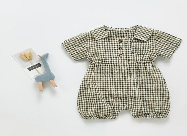 rompers vintage gingham boys and girls romper summer short sleeve infant baby jumpsuit clothes breathable linen cotton toddler out1596575, Blue
rompers vintage gingham boys and girls romper summer short sleeve infant baby jumpsuit clothes breathable linen cotton toddler out1596575, Blue