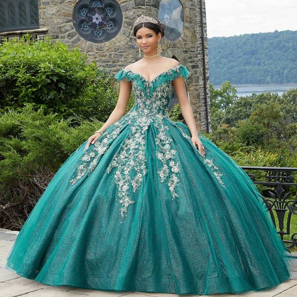 emerald green shiny off the shoulder v-neck quinceanera dress ball gown crystal appliques lace corset vestido de 15 anos, Blue;red
emerald green shiny off the shoulder v-neck quinceanera dress ball gown crystal appliques lace corset vestido de 15 anos, Blue;red