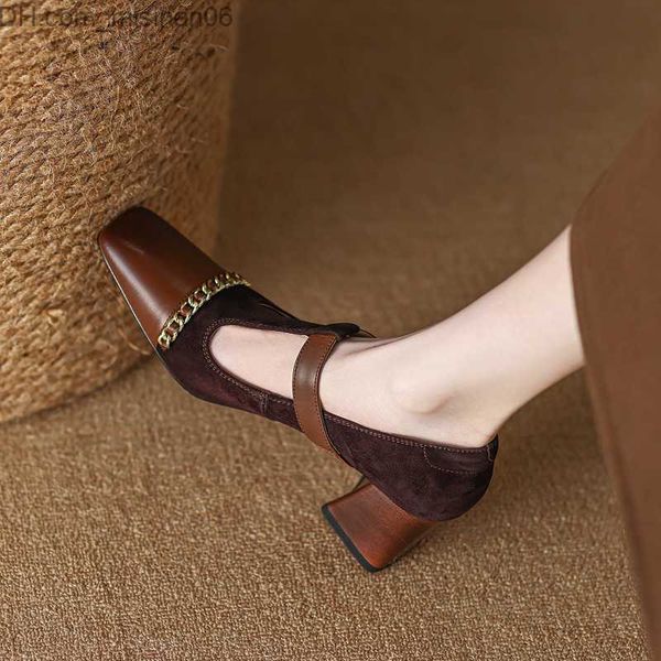 dress shoes fashion casual retro mary simple shoes women's high heels 2023 spring/summer new thick square head single shoes women', Black
dress shoes fashion casual retro mary simple shoes women's high heels 2023 spring/summer new thick square head single shoes women', Black