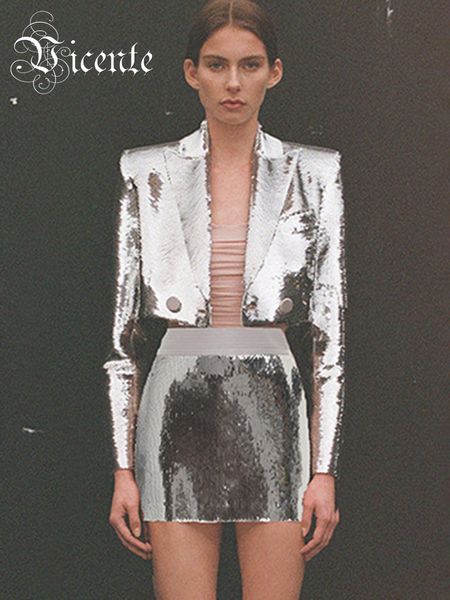 two piece dress vc luxury silver sequin two piece set women long sleeve short jacket mini fashion party outwear 230705, White
two piece dress vc luxury silver sequin two piece set women long sleeve short jacket mini fashion party outwear 230705, White